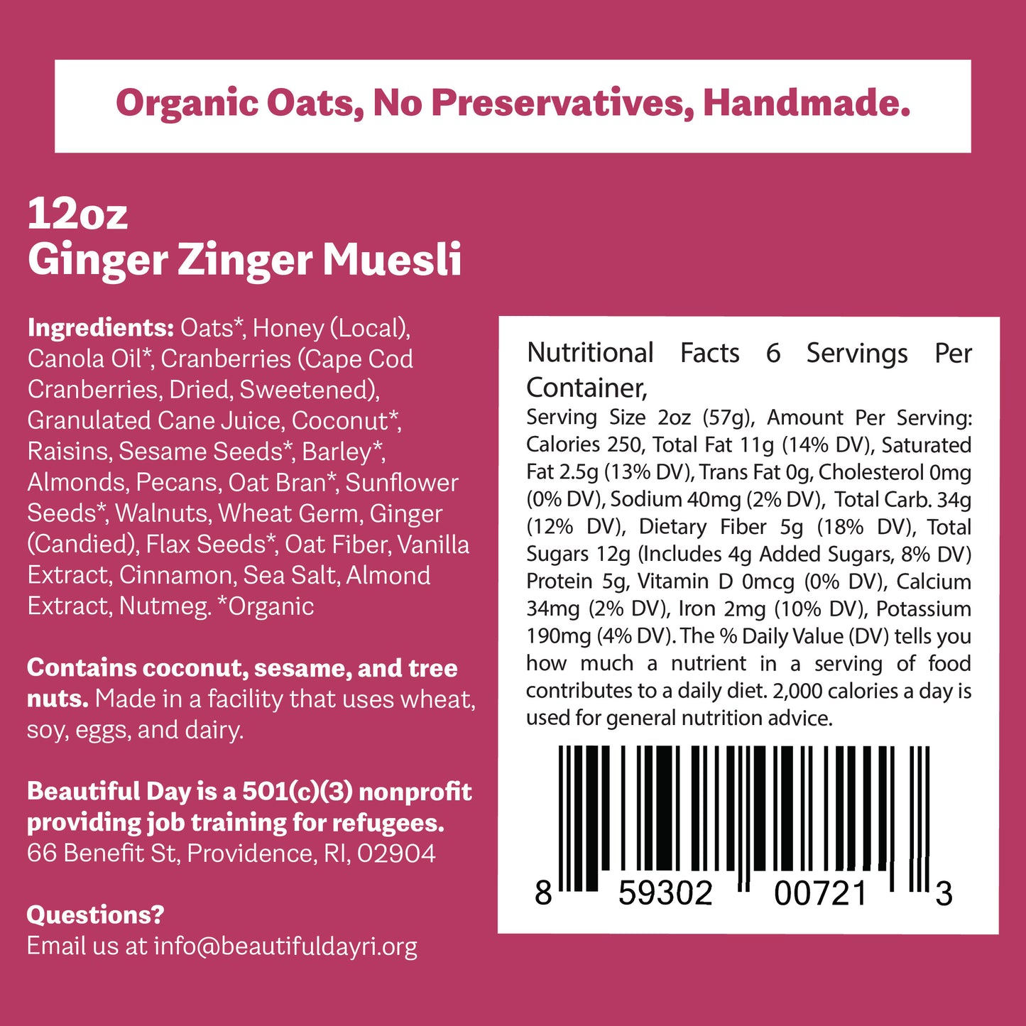 Ginger Zinger Muesli