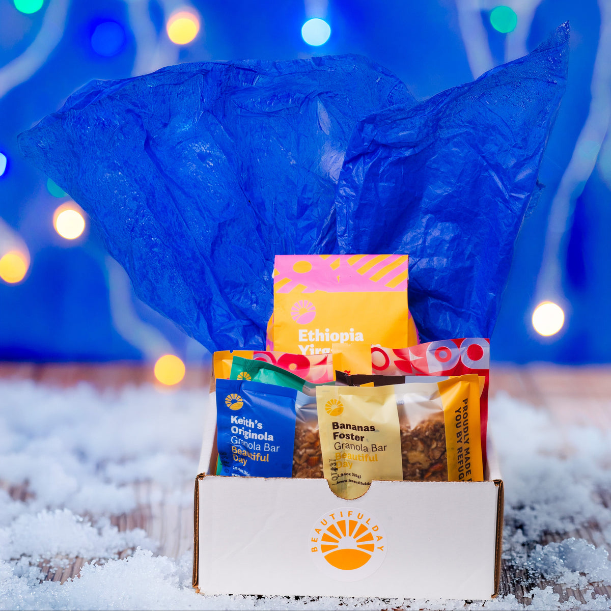 Gift Box - The Brew & Bar Gift (Light or Dark Roast Coffee & 6 Bars)