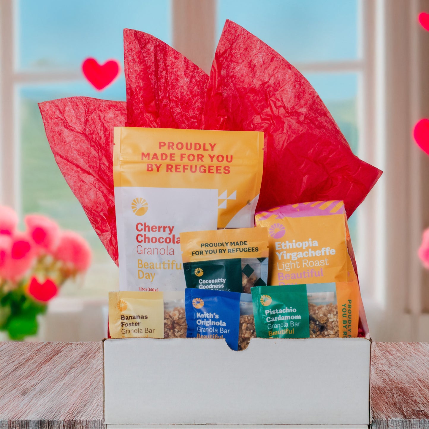 Gift Box - The Valentine Sampler #1 (Cherry Chocolate & Light Roast)