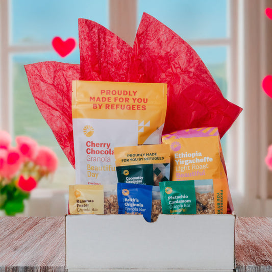 Gift Box - The Valentine Sampler #1 (Cherry Chocolate & Light Roast)