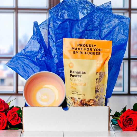 A Beautiful  Pair (Beautiful Bowl and Bananas Foster  Granola) - Gift Box