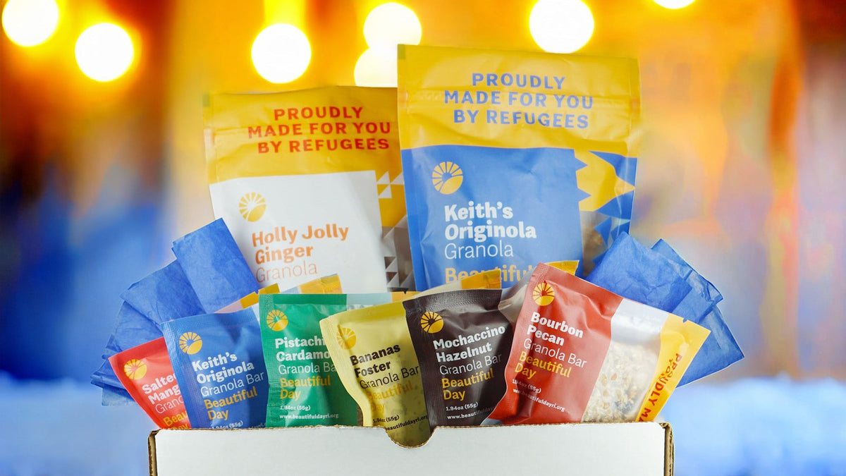 Gift Box - Premium (Keith's Originola and Holly Jolly) and gluten-friendly bars (6).