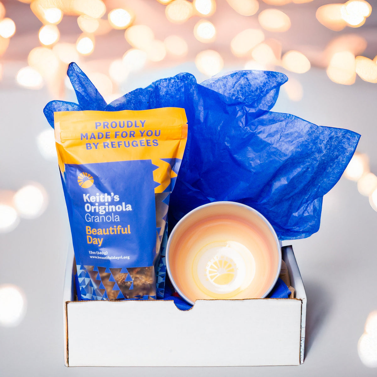 Gift Box - A Beautiful Bowl, Limited Edition. Add a Bag of Granola (Holly Jolly Ginger, Keith’s Originola, or Bourbon Pecan)