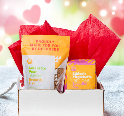 Gift Box - Love is in the Pair #3 (Amaretto Pear & Ethiopian Light or Dark Coffee)
